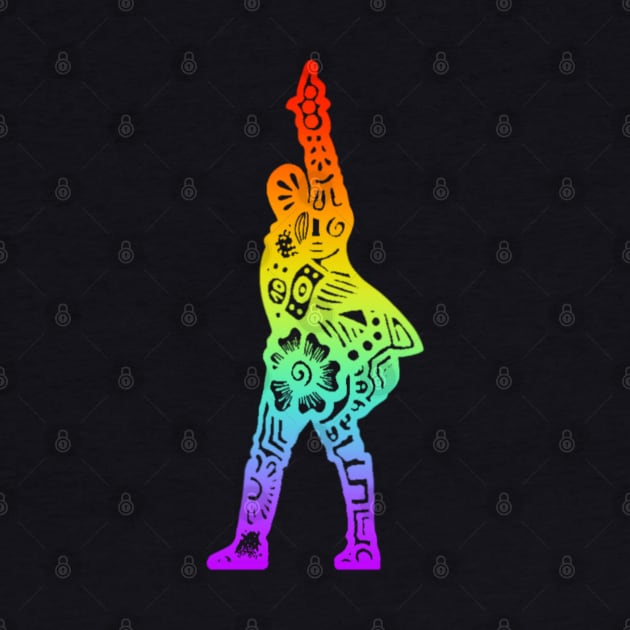 Hamilton Silhouette Rainbow Zentangle by MyownArt